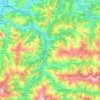 Topografische kaart Mieres, hoogte, reliëf