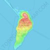 Topografische kaart Isle of Portland, hoogte, reliëf