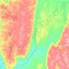 Topografische kaart Buenópolis, hoogte, reliëf