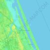 Topografische kaart Ormond Beach, hoogte, reliëf