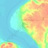Topografische kaart Nauvoo, hoogte, reliëf