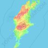 Topografische kaart Gotland, hoogte, reliëf