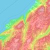 Topografische kaart Shulie, hoogte, reliëf