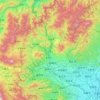 Topografische kaart 群馬県, hoogte, reliëf