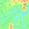 Topografische kaart Florália, hoogte, reliëf