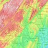 Topografische kaart Passaic County, hoogte, reliëf