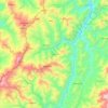 Topografische kaart Pughoboto, hoogte, reliëf