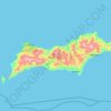 Topografische kaart Pulau Wetar, hoogte, reliëf