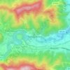 Topografische kaart Roccasparvera, hoogte, reliëf