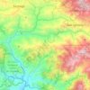 Topografische kaart Cantón de Acosta, hoogte, reliëf