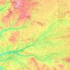 Topografische kaart Loir-et-Cher, hoogte, reliëf