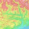 Topografische kaart Le Var, hoogte, reliëf