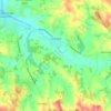 Topografische kaart Lavergne, hoogte, reliëf