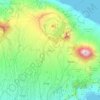 Topografische kaart Bangli, hoogte, reliëf