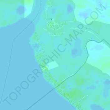 Topografische kaart Salambao, hoogte, reliëf