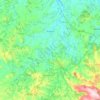 Topografische kaart Pratápolis, hoogte, reliëf