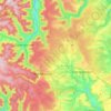 Topografische kaart 72250, hoogte, reliëf