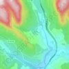 Topografische kaart Poujols, hoogte, reliëf