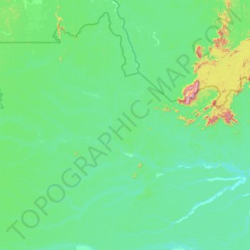 Topografische kaart São Gabriel da Cachoeira, hoogte, reliëf