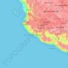 Topografische kaart Manzanillo, hoogte, reliëf