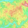 Topografische kaart Causse de Martel, hoogte, reliëf
