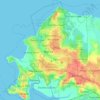 Topografische kaart City of Darwin, hoogte, reliëf