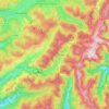 Topografische kaart 88250, hoogte, reliëf