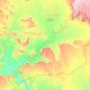 Topografische kaart Et-taous ⵟⴰⵡⵙ الطاوس, hoogte, reliëf
