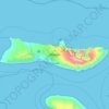 Topografische kaart Molokai, hoogte, reliëf