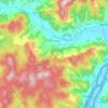 Topografische kaart Glen Huon, hoogte, reliëf