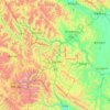 Topografische kaart Xian de Jigzhi, hoogte, reliëf