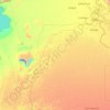 Topografische kaart Akdepe etraby, hoogte, reliëf
