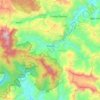 Topografische kaart Xã Du Già, hoogte, reliëf
