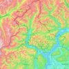 Topografische kaart Verbano-Cusio-Ossola, hoogte, reliëf