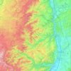 Topografische kaart Tournon-sur-Rhône, hoogte, reliëf
