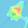 Topografische kaart Isla San Fransisco, hoogte, reliëf