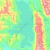 Topografische kaart Flathead Lake, hoogte, reliëf