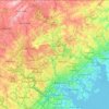 Topografische kaart Baltimore County, hoogte, reliëf