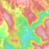 Topografische kaart Ocentejo, hoogte, reliëf