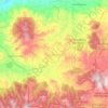 Topografische kaart Tlalpujahua, hoogte, reliëf