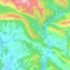 Topografische kaart Foradada del Toscar, hoogte, reliëf