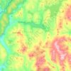 Topografische kaart Clarksville, hoogte, reliëf