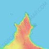 Topografische kaart Cap Fréhel, hoogte, reliëf