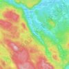 Topografische kaart Dolenjske Toplice, hoogte, reliëf