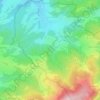 Topografische kaart Coinches, hoogte, reliëf