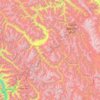Topografische kaart Zanskar tehsil, hoogte, reliëf