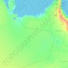 Topografische kaart Al Udayd Governorate, hoogte, reliëf