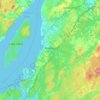 Topografische kaart Rothesay, hoogte, reliëf