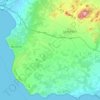 Topografische kaart Llucmajor, hoogte, reliëf