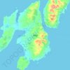 Topografische kaart Islay, hoogte, reliëf